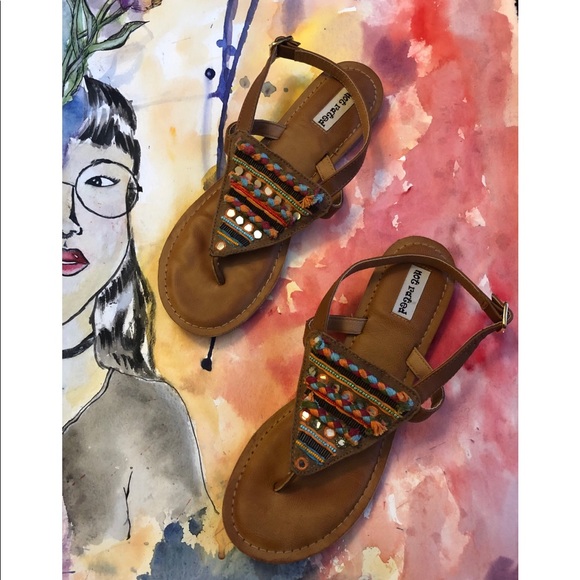 Not Rated Shoes - Not Rated Colorful Beaded Sandals 8.5